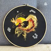 Goldfish. Un projet de Design , Design textile, Collage, Broderie , et Artisanat de Ariadna Shafet - 13.07.2022