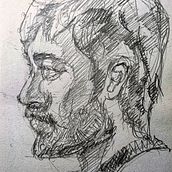 Mi proyecto del curso: Cuaderno de retratos a línea con grafito. Sketching, Drawing, Portrait Drawing, and Sketchbook project by Miguel Angel Alvarez Perez - 12.24.2022