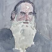 Leo Tolstoy . Pintura, e Pintura em aquarela projeto de Richard McDermott - 18.12.2022