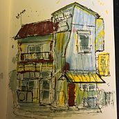 My project for course: Expressive Architectural Sketching with Colored Markers. Sketching, Drawing, Architectural Illustration, Sketchbook & Ink Illustration project by gerry_keen_to_learn - 12.24.2022