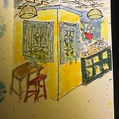 Vietnamese takeaway shop. Traditional illustration, Sketching, and Architectural Illustration project by gerry_keen_to_learn - 12.17.2022