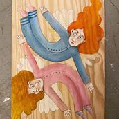My project for course: Watercolour on Wood. Un progetto di Illustrazione tradizionale, Belle arti e Pittura ad acquerello di cattis - 24.12.2022
