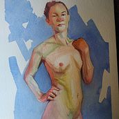 Mi proyecto del curso: Figura humana en acuarela. Traditional illustration, Fine Arts, Painting, Watercolor Painting, Realistic Drawing, and Figure Drawing project by Je-sús Placa-placa - 12.24.2022