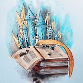 “Inkheart”: My project for course: Illustrated Stories: From Idea to Paper. Projekt z dziedziny Trad, c, jna ilustracja,  Sztuki piękne,  Malarstwo, R, sunek ołówkiem,  R, sunek, Malowanie akwarelą, Ilustracje dla dzieci i Narracja użytkownika queer_ooloi - 25.12.2022