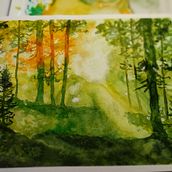 Mi proyecto del curso: Paisajes de ensueño con acuarela: plasma la luz. Un progetto di Pittura, Pittura ad acquerello e Illustrazione tradizionale di Alejandra Isabel Delgado Carvajal - 26.12.2022