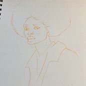 Mi proyecto del curso: Dibujo de retratos llamativos con lápices de colores. Un projet de Dessin, Dessin de portrait, Carnet de croquis, Dessin aux cra , et ons de couleur de Karla CH - 26.12.2022