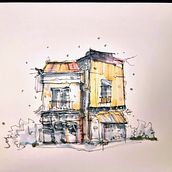 My project for course: Expressive Architectural Sketching with Colored Markers. Projekt z dziedziny Sketching,  R, sunek,  R, sunek architektoniczn, Sketchbook,  R i sunek atramentem użytkownika Syahrul Anuar - 24.12.2022