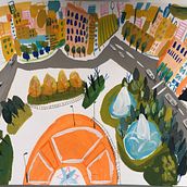 My project for course: Pictorial Sketchbook with Gouache. Ilustração tradicional, Esboçado, Desenho, Ilustração arquitetônica, Sketchbook, e Pintura guache projeto de baharfikirleri - 27.12.2022