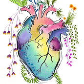 Corazón floreado. Traditional illustration project by Caro Puchi - 12.27.2022