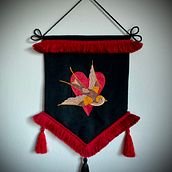 Swallow - emboidered pennant Ein Projekt aus dem Bereich H, werk und Nähen von Natalia Kuberska - 27.12.2022