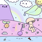 After a rainy day : Kawaii project  Ein Projekt aus dem Bereich Design von Figuren, Digitale Illustration und Manga von comjok - 27.12.2022