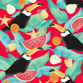 Tropical - Projeto do Curso Art Licensing. Traditional illustration, Design Management, Marketing, Pattern Design, and Portfolio Development project by Gabriel Janeiro - 12.25.2022