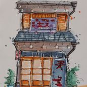 My project for course: Expressive Architectural Sketching with Colored Markers. Sketching, Drawing, Architectural Illustration, Sketchbook & Ink Illustration project by Magali Raffestin - 12.27.2022