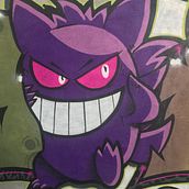 Halloween Gengar. Ilustração tradicional, Design, Lettering, e Pintura projeto de Andrea B - 30.10.2022
