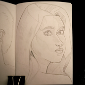 My project for course: Portrait Sketchbooking: Explore the Human Face @gabrielaniko . Sketching, Drawing, Portrait Drawing, Artistic Drawing, and Sketchbook project by nabil_ghnewa - 12.24.2022