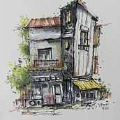 My project for course: Expressive Architectural Sketching with Colored Markers. Un progetto di Bozzetti, Disegno, Illustrazione architettonica, Sketchbook e Illustrazione con inchiostro di bit.varun - 28.12.2022