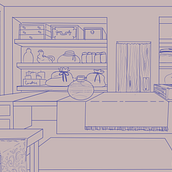 My project for course: Artistic Perspective: Interior Spaces from Your Point of View . Traditional illustration, Architecture, Drawing, and Architectural Illustration project by Taj Moses - 12.25.2022
