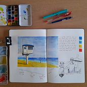 My project for course: Watercolor Travel Journal. Un proyecto de Ilustración tradicional, Pintura a la acuarela, Ilustración arquitectónica y Sketchbook de Martine - 28.12.2022