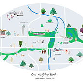 Mi proyecto del curso: Creación de mapas ilustrados: refleja la esencia de la ciudad. Een project van Traditionele illustratie,  Infographics,  Tekening, Digitale illustratie y  Digitaal schilderij van Tere Vázquez Hernández - 28.12.2022