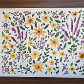My project for course: Vibrant Floral Patterns with Watercolors Ein Projekt aus dem Bereich Traditionelle Illustration, Musterdesign, Aquarellmalerei und Botanische Illustration von sglasberg - 28.12.2022