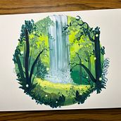 My project for course: Painting Atmospheric Landscapes with Gouache. Traditional illustration, Painting, and Gouache Painting project by Jennifer Sabrina Siyyadri - 12.29.2022