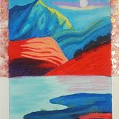 Mi proyecto del curso: Dibujo de paisajes con pasteles grasos: juega con la luz . Traditional illustration, Fine Arts, Pencil Drawing, Drawing, and Artistic Drawing project by Barbara Vazquez - 12.29.2022