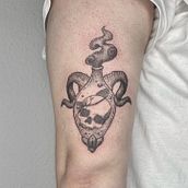 Mi proyecto del curso: Tatuaje botánico con puntillismo. Traditional illustration, Tattoo Design, and Botanical Illustration project by violetaml1998 - 12.29.2022