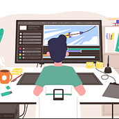 Servicio de Atención al Cliente. Motion Graphics, Animation, Social Media, Character Animation, 2D Animation, Stor, board, YouTube Marketing, and Social Media Design project by Guillem Jaume Mascaró Juan - 12.08.2022