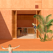 Mi proyecto del curso: Representación gráfica de proyectos arquitectónicos. Un progetto di Architettura, Graphic design, Architettura d'interni, Interior design, Paesaggismo, Collage, Architettura digitale e Illustrazione architettonica di azulcroceti15 - 29.12.2022