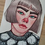 Mi proyecto del curso: Retrato ilustrado en acuarela. Traditional illustration, Fine Arts, Painting, Drawing, Watercolor Painting, Portrait Drawing, and Artistic Drawing project by Uriel Navarro Fernández - 12.29.2022