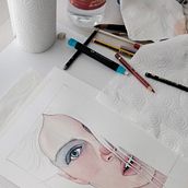 Retrato ilustrado con acuarelas . Traditional illustration project by Uriel Navarro Fernández - 12.29.2022