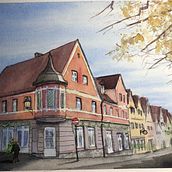 My project for course: Architectural Sketching with Watercolor and Ink. Sketching, Drawing, Watercolor Painting, Architectural Illustration, Sketchbook & Ink Illustration project by Heike da Silva Cardoso - 12.29.2022