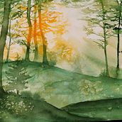 Mein Abschlussprojekt für den Kurs: Verträumte Aquarell-Landschaften: Halte Licht fest. Painting, and Watercolor Painting project by sabeltage2001 - 12.29.2022