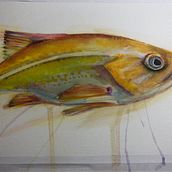 Mein Abschlussprojekt für den Kurs: Aquarellillustration von Meereswelten . Een project van Traditionele illustratie, Schilderij, Aquarelschilderen y Naturalistische illustratie van Jennifer Mottschall - 29.12.2022