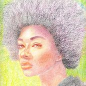 Vibrant Portrait Drawing with Colored Pencils. Drawing, Portrait Drawing, Sketchbook, and Colored Pencil Drawing project by ndigart - 12.18.2022