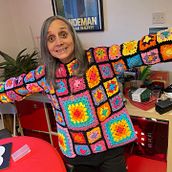 My project for course: Granny Square Crochet: Make Your Own Sweater. Fashion Design, Fiber Arts, DIY, Crochet, and Textile Design project by littledonnieuk - 12.26.2022