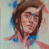 Mi proyecto del curso: Retrato experimental: fusiona óleo, acrílico y pintura en spray . Un progetto di Belle arti, Pittura acrilica e Pittura ad olio di Jose Puyelli - 30.12.2022