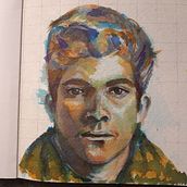 My project for course: Artistic Portrait with Watercolors. Fine Arts, Painting, Watercolor Painting, and Portrait Drawing project by janetlevrel - 12.30.2022