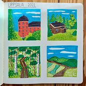 Mein Abschlussprojekt für den Kurs: Illustriertes Tagebuch: Tägliche bewusste Übung. Un proyecto de Bellas Artes, Bocetado, Creatividad, Dibujo y Sketchbook de cool_c - 31.12.2022