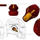 Iron Man Earbuds. Design industrial, Design de produtos e Ilustração digital projeto de Ahmad Abosrea - 29.12.2022