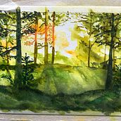 My project for course: Dreamy Watercolor Landscapes: Paint with Light. Pintura, e Pintura em aquarela projeto de kasiakoniec - 01.01.2023
