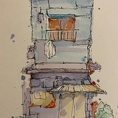 My project for course: Expressive Architectural Sketching with Colored Markers. Sketching, Drawing, Architectural Illustration, Sketchbook & Ink Illustration project by dina_hassanein1 - 01.01.2023