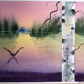 My project for course: Atmospheric Landscapes in Watercolor . Fine Arts, Painting, and Watercolor Painting project by Heike da Silva Cardoso - 01.01.2023