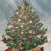 Christmas Tree. Projekt z dziedziny Malarstwo akr i lowe użytkownika Laura Perreault - 22.12.2022