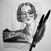 Lady Gear. Mi proyecto del curso: Retrato realista con bolígrafo. Un proyecto de Ilustración tradicional, Dibujo, Dibujo de Retrato, Dibujo realista y Dibujo artístico de Chus Rufino - 01.01.2023
