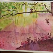 My project for course: Dreamy Watercolor Landscapes: Paint with Light. Un proyecto de Pintura y Pintura a la acuarela de Erin Dalton - 17.01.2023
