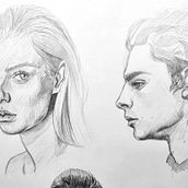 Mi proyecto del curso: Sketchbook de retrato: explora el rostro humano. Sketching, Drawing, Portrait Drawing, Artistic Drawing, and Sketchbook project by isolett - 01.02.2023