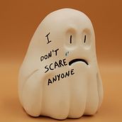 Mon projet du cours : Création d’un art toy - Sad Ghost.. Character Design, Sculpture, To, Design, Art To, and s project by letal_rui - 01.02.2023