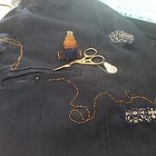 Mi proyecto del curso: Bordado: reparación de prendas. Embroider, Sewing, DIY, Upc, cling, and Textile Design project by letiluq30 - 01.02.2023
