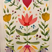 Mi proyecto del curso: Introducción a la ilustración floral con acrílico Ein Projekt aus dem Bereich Traditionelle Illustration, Bildende Künste, Malerei, Zeichnung, Malerei mit Acr, l und Botanische Illustration von Rocío Aurodecodesign - 02.01.2023